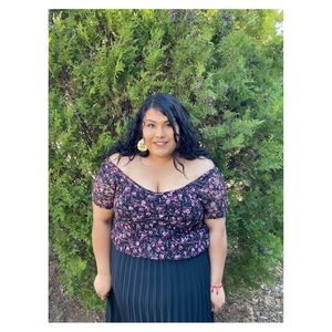 Torrid floral lace babydoll top